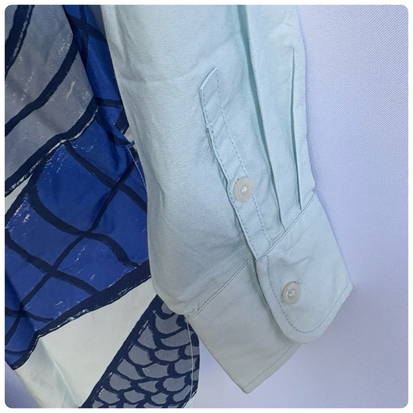 NWT Anthropo Maeve The Bennet Buttondown Shirt Fish Print Novelty Edition, S - Picture 9 of 14